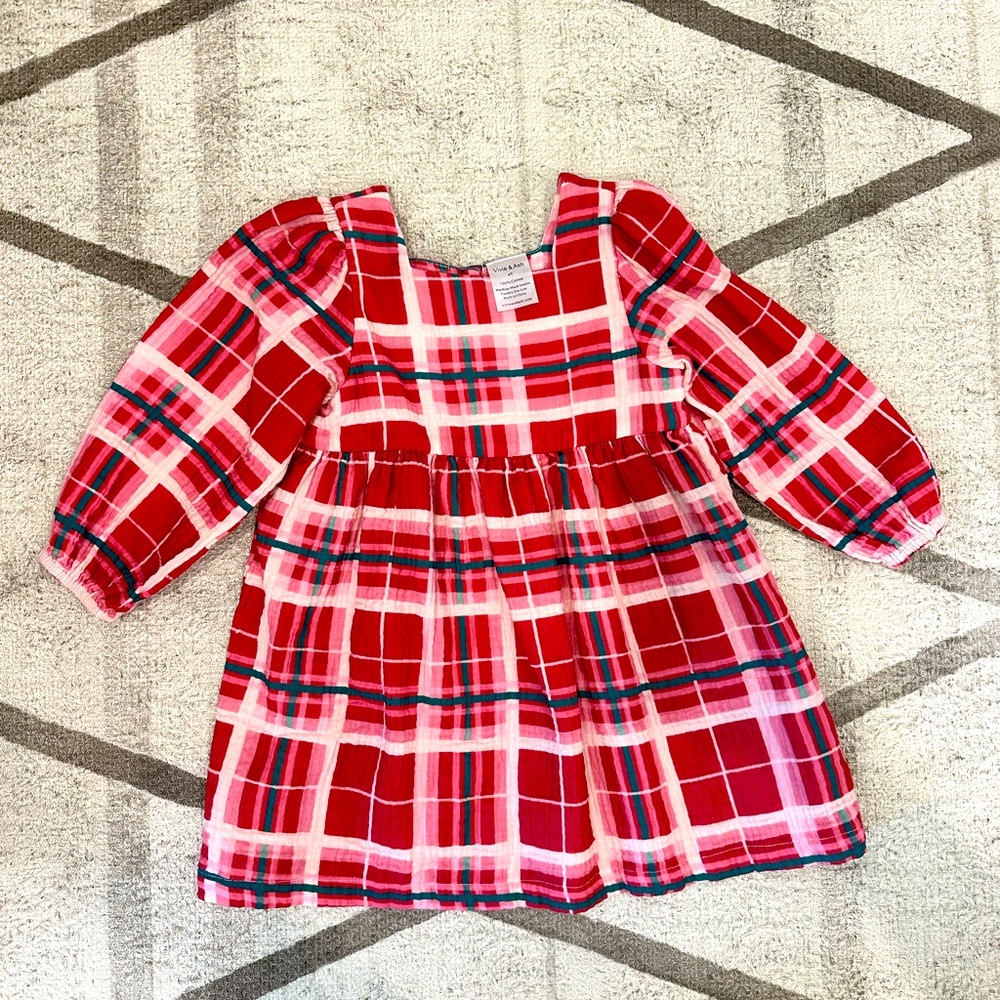 Vivie & Ash plaid girls dress